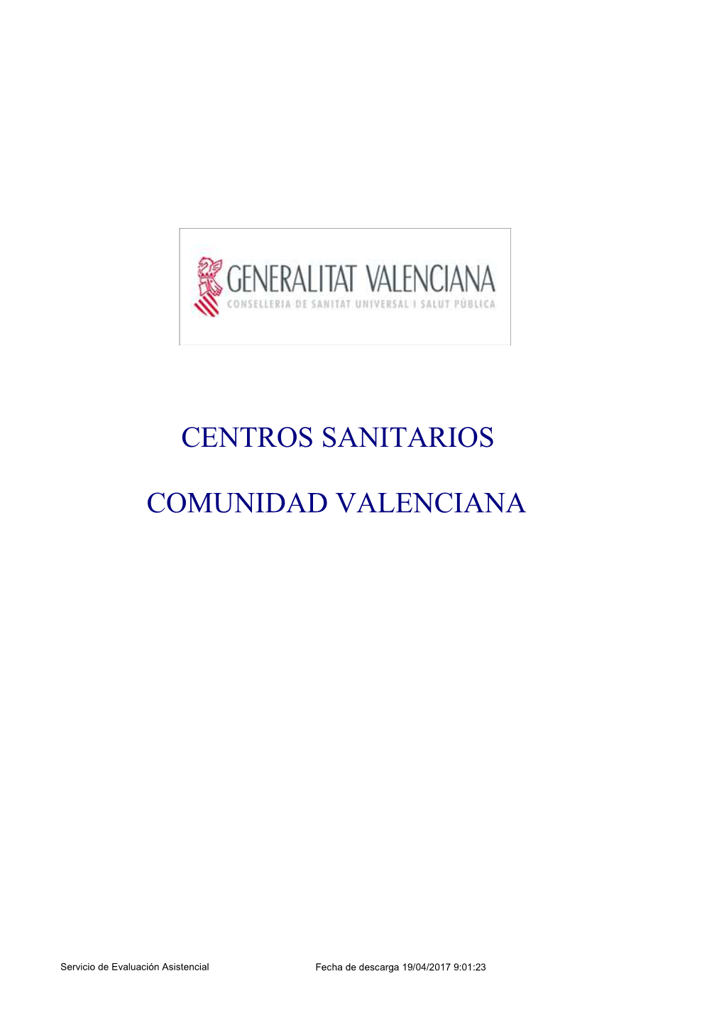 Centros Sanitarios Primaria (Direcciones)