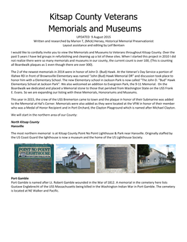 Kitsap County Veterans Memorials and Museums