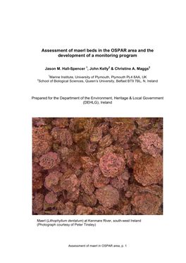 Assessment of Maerl Beds in the OSPAR Area and the Development of a Monitoring Program