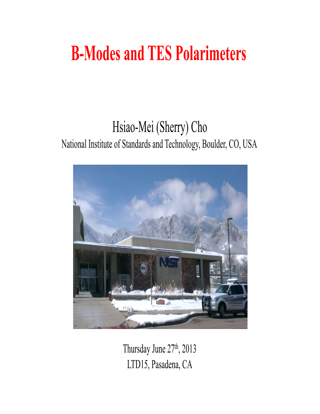 B-Modes and TES Polarimeters