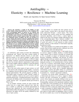 Antifragility = Elasticity + Resilience + Machine Learning