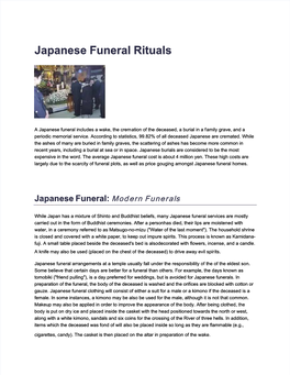 Japanese Funeral Rituals
