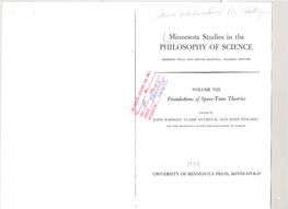 PHILOSOPHY of SCIENCE Some Philosophical Prehistury of General Relativity