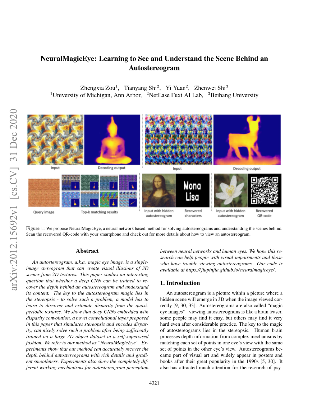 Neuralmagiceye: Learning to See and Understand the Scene Behind an Autostereogram