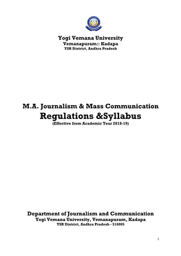 Journalism & Mass Communication
