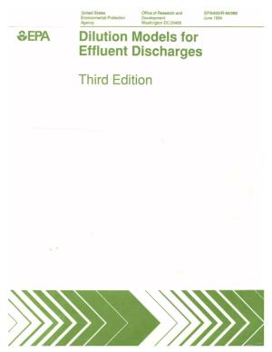 Dilution Models for Effluent Discharges, Third Edition (Pages 1