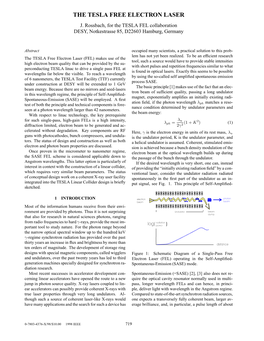 The Tesla Free Electron Laser J