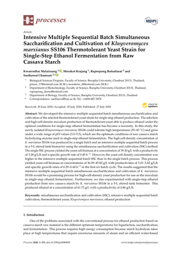 Intensive Multiple Sequential Batch Simultaneous Saccharification and Cultivation of K
