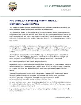 NFL Draft 2019 Scouting Report: WR D.J. Montgomery, Austin Peay