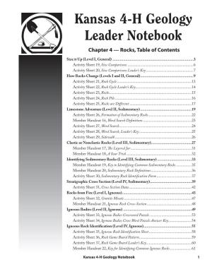 S149 Kansas 4-H Geology Leader Notebook, Ch. 4