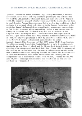 In the Kingdom of Ice: Searching for the Uss Jeannette