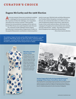 Eugene Mccarthy and the 1968 Election