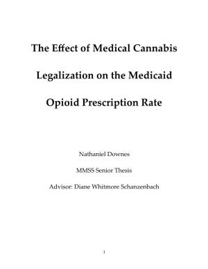 The Effect of Medical Cannabis Legalization on the Medicaid