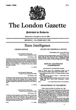 The London Gazette ;Publisl)Eb Bp Gjutljorttp