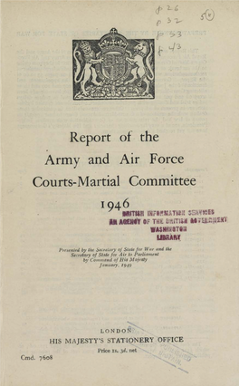 The Edmund M. Morgan Papers on the Drafting of the UCMJ (1948