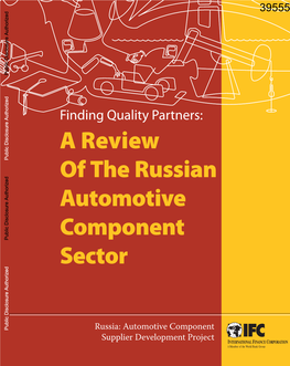 A Review of the Russian Automotive Component Sector