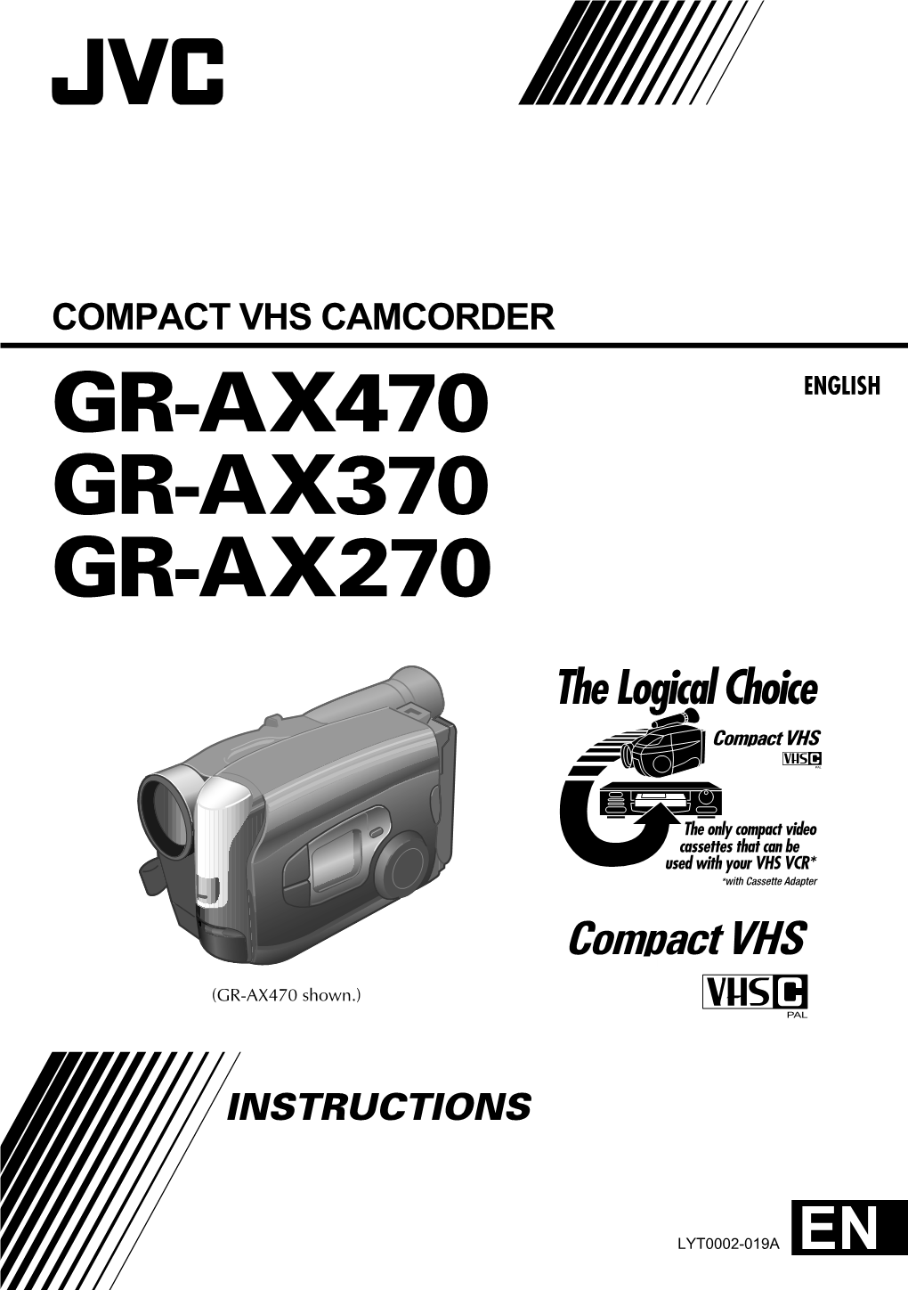 Gr-Ax470 Gr-Ax370 Gr-Ax270 Compact Vhs Camcorder
