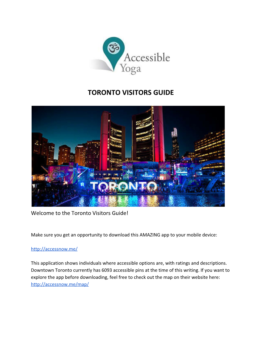 Toronto Visitors Guide