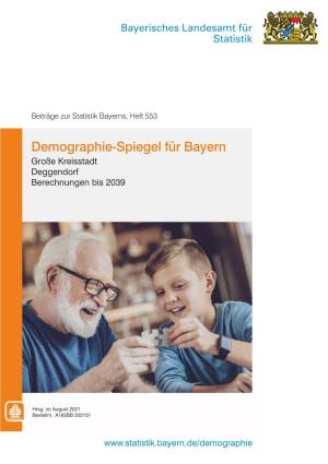 Demographie-Spiegel Für Bayern Große Kreisstadt Deggendorf