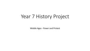 Year 7 History Project