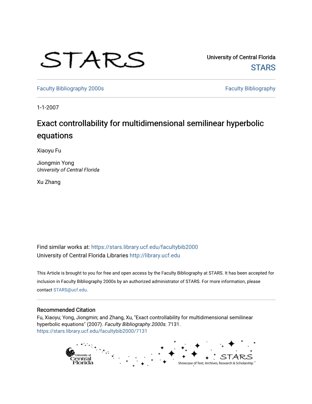 Exact Controllability for Multidimensional Semilinear Hyperbolic Equations