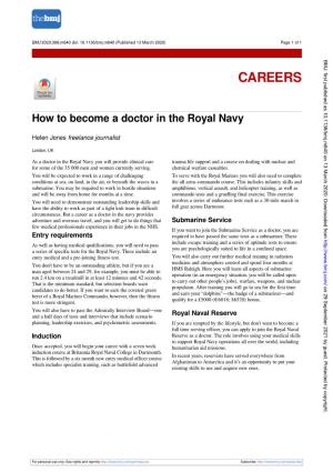 How to Become a Doctor in the Royal Navy