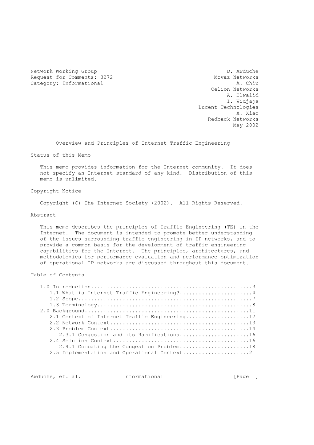 3272 Movaz Networks Category: Informational A