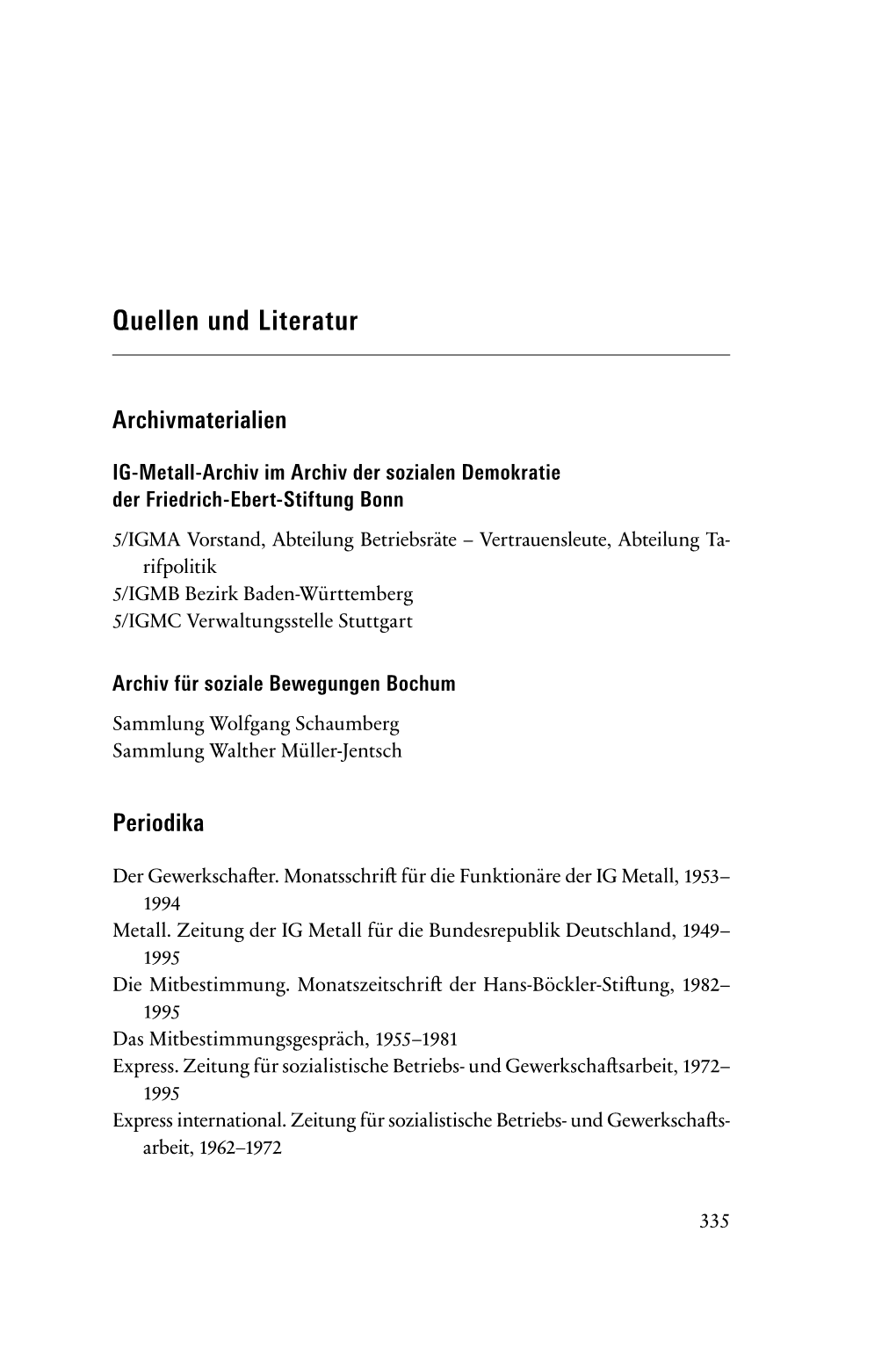 Quellen Und Literatur