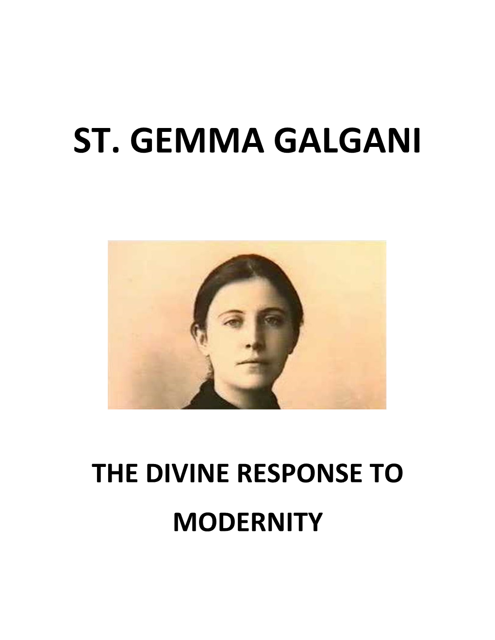 St. Gemma Galgani