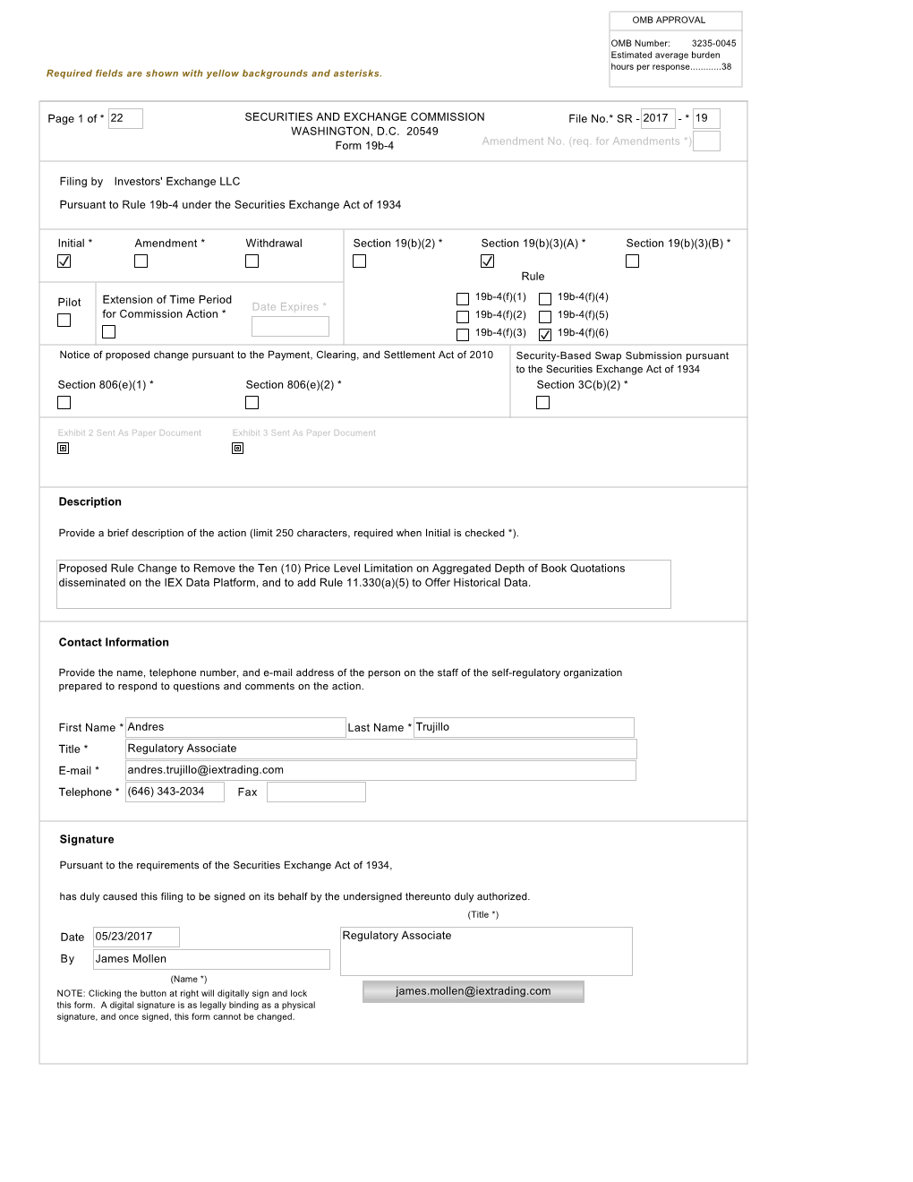 SR-IEX-2017-19 Page 3 of 22