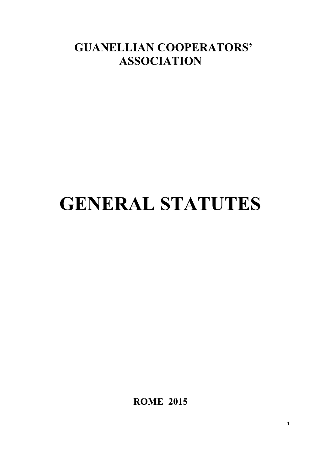 General Statutes