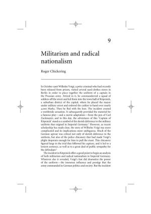 Militarism and Radical Nationalism