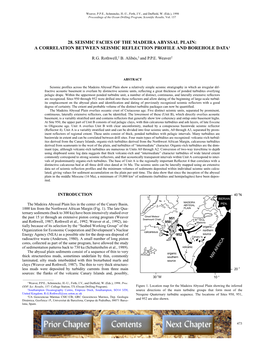 Seismic Facies of the Madeira Abyssal Plain: a Correlation Between Seismic Reflection Profile and Borehole Data1