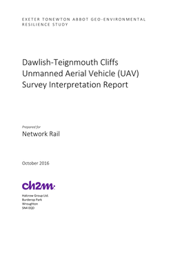 Dawlish-Teignmouth Cliffs Unmanned Aerial Vehicle (UAV) Survey Interpretation Report