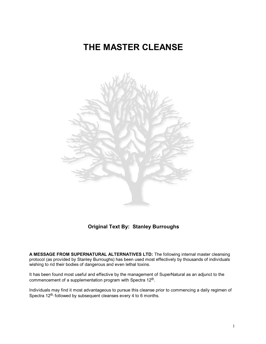 The Master Cleanse Diet