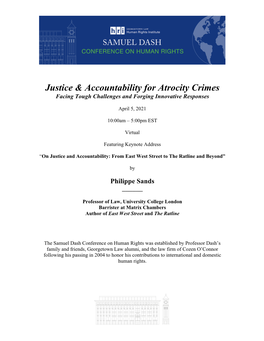 Justice & Accountability for Atrocity Crimes