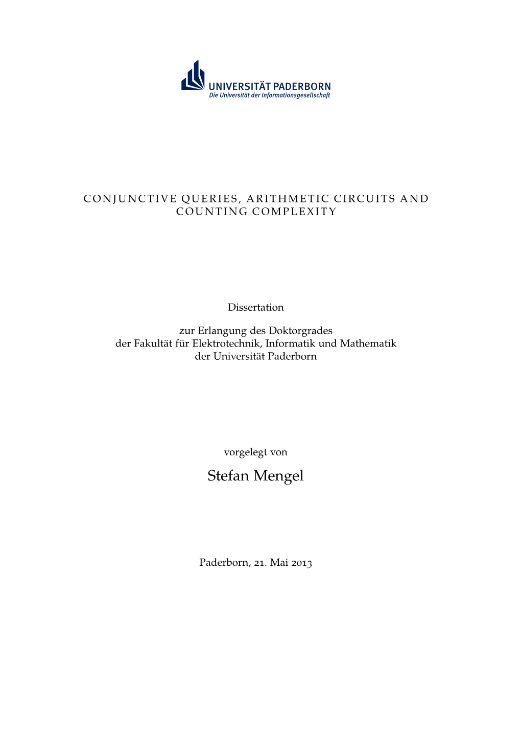 Conjunctive Queries, Arithmetic Circuits and Counting Complexity