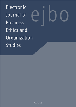 Electronic Journal of Business Ethics and Organization Studies Vol
