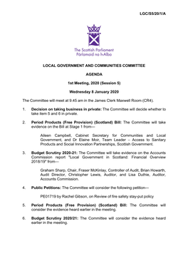Papers for Meeting 8 January 2020