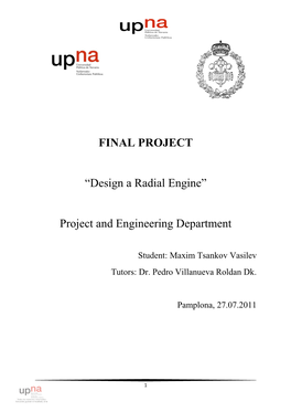 FINAL PROJECT “Design a Radial Engine”