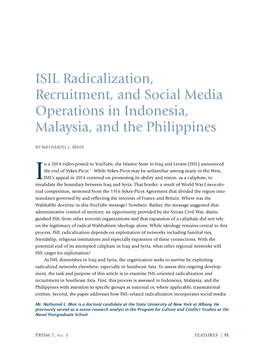 ISIL Radicalization, Recruitment, and Social Media Operations in Indonesia, Malaysia, and the Philippines
