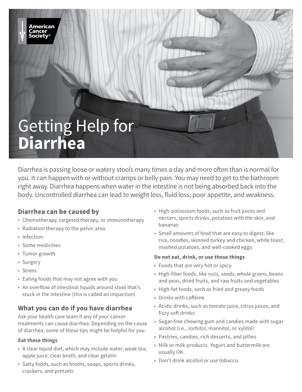 Getting Help for Diarrhea