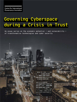 Cyberspace During a Crisis in Trust