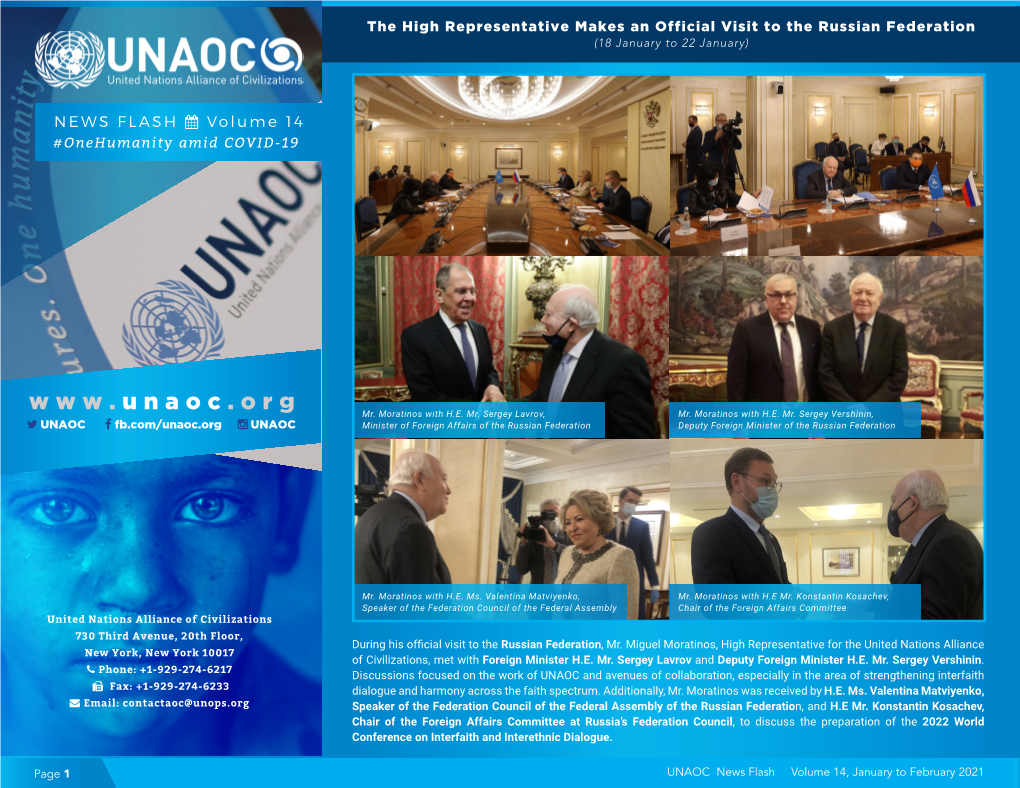 Download UNAOC News Flash January to February 2021