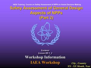 Safety Assessment of General Design Aspects of Npps (Part 2)