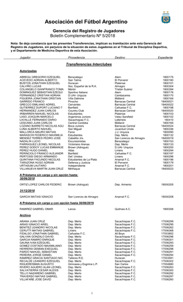 Boletin Jugadores 5-2018