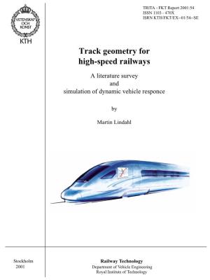 Track Geometry for High-Speed Railways