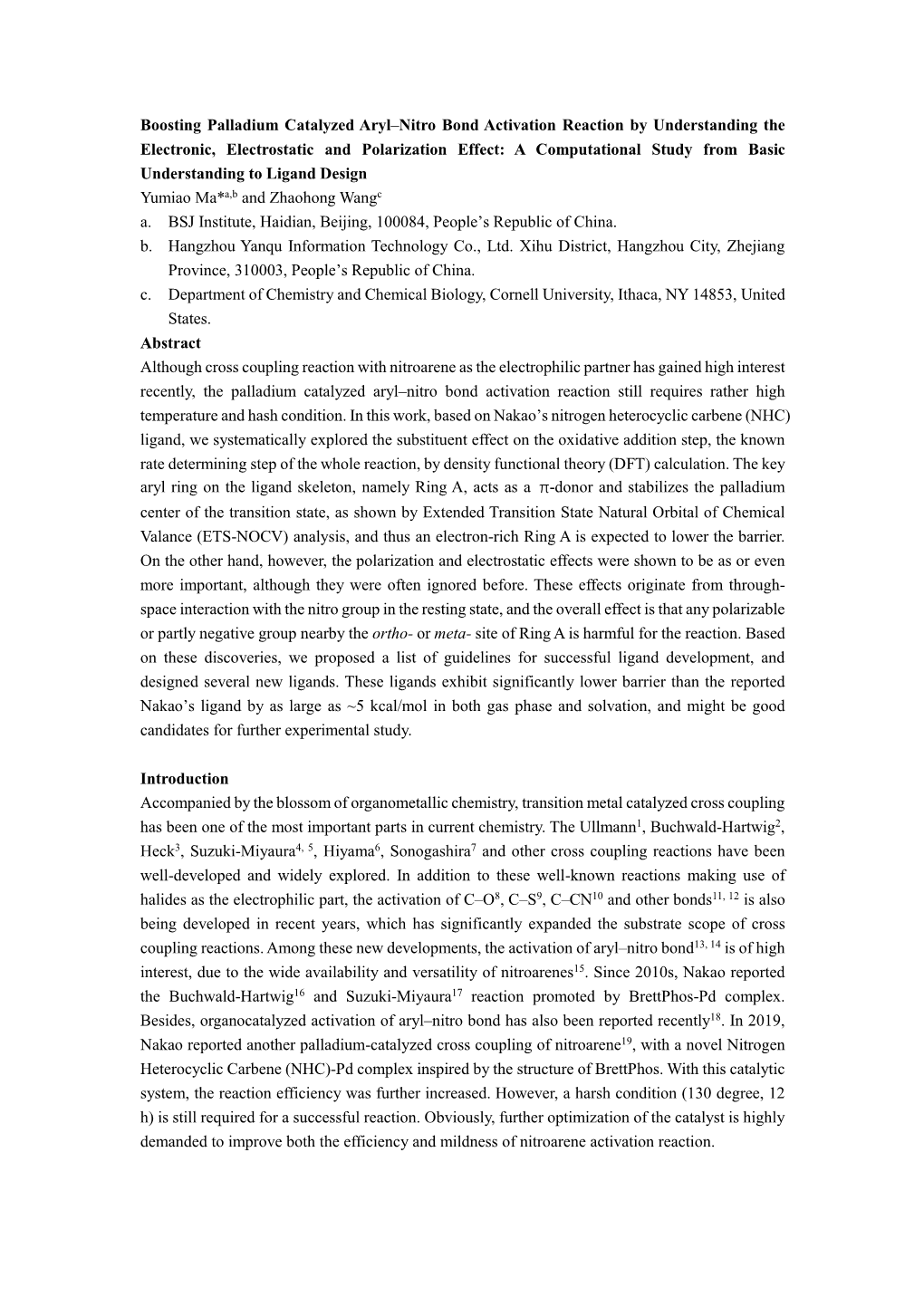 Boosting Palladium Catalyzed Aryl–Nitro Bond Activation Reaction By