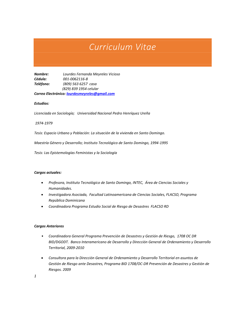 Curriculum Vitae