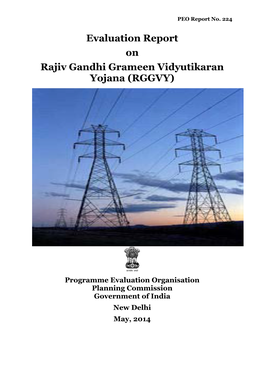 Evaluation Report on Rajiv Gandhi Grameen Vidyutikaran Yojana (RGGVY)